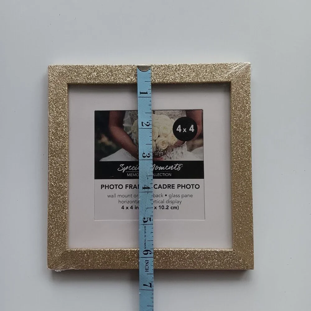 New Gold Glitter Picture Frame Square 4